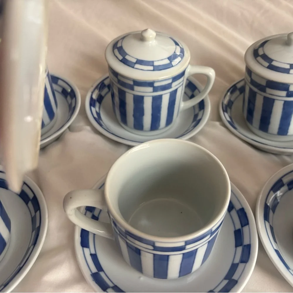 Williams Sonoma Blue and White Tea Set